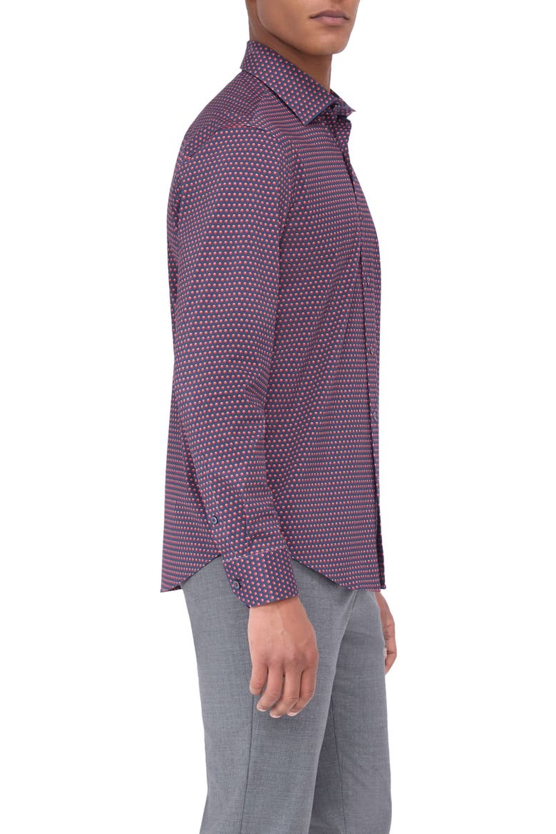 James OoohCotton® Dot Button-Up Shirt, Alternate, color, RUBY