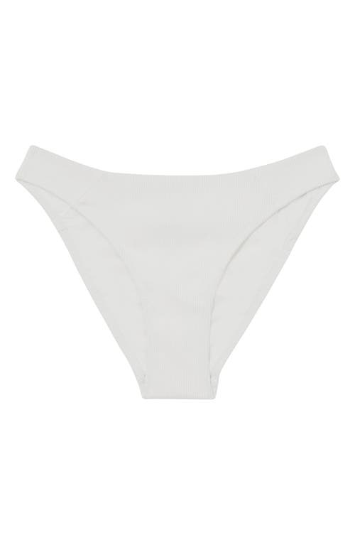 Reiss Iris Button Detail Bikini Bottom In White