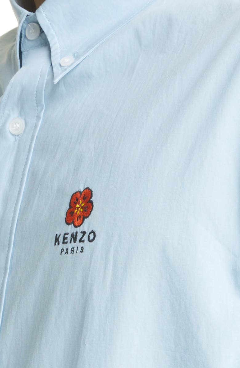 KENZO Men's Floral Crest Button-Down Shirt, Alternate, color, 