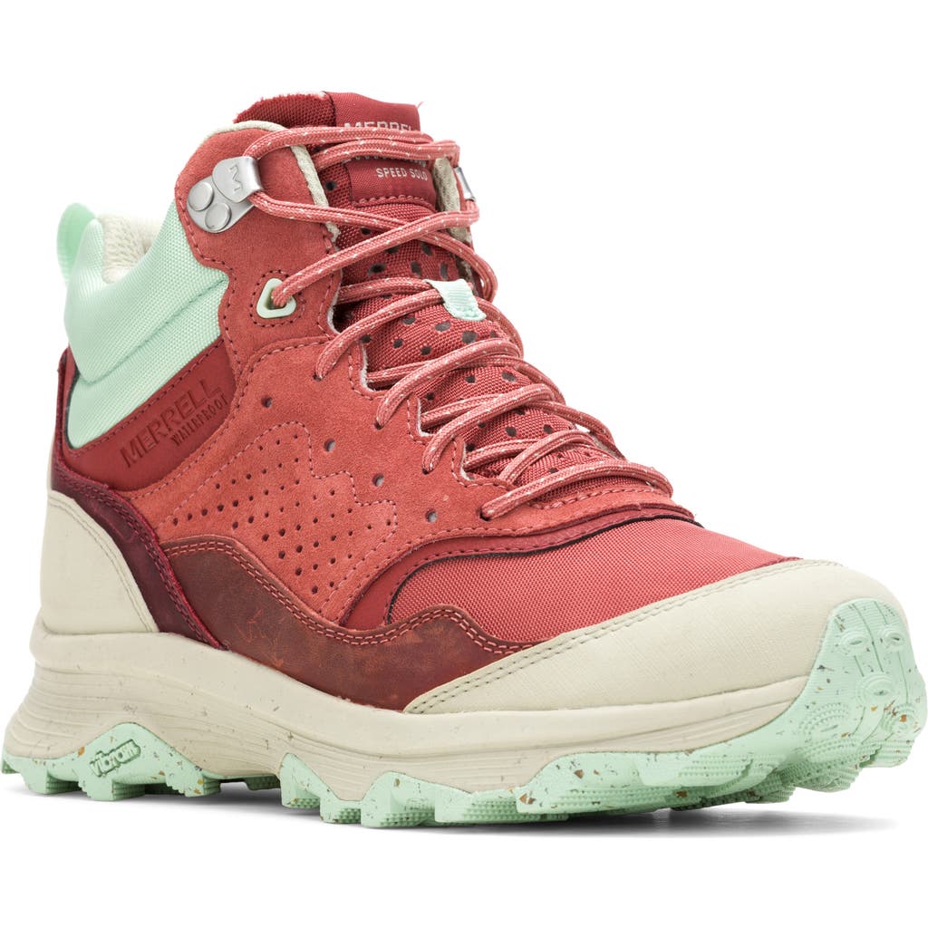 Merrell Speed Solo Mid Waterproof Hiking Boot in Sedona/Teal