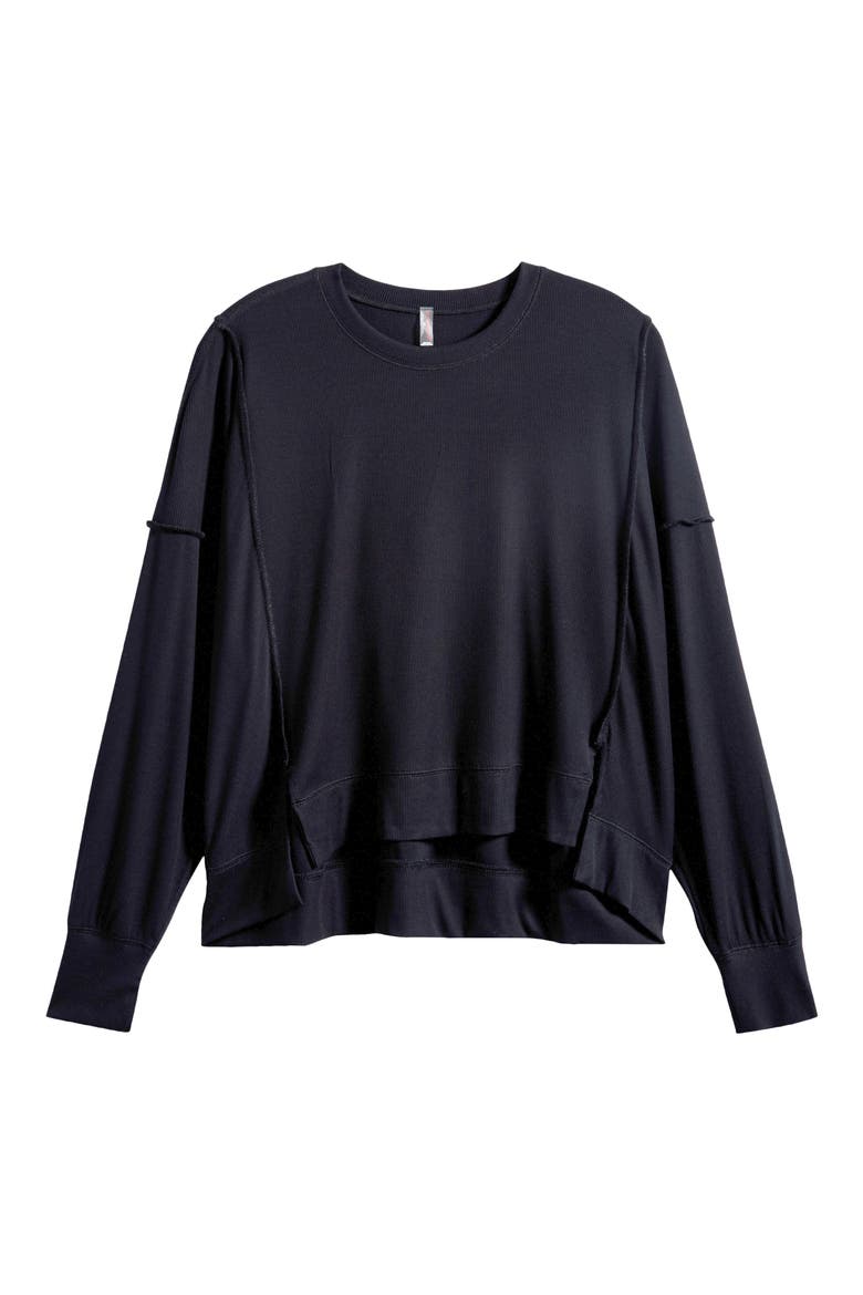 FP Movement All My Love Long Sleeve Rib T-Shirt, Alternate, color, BLACK