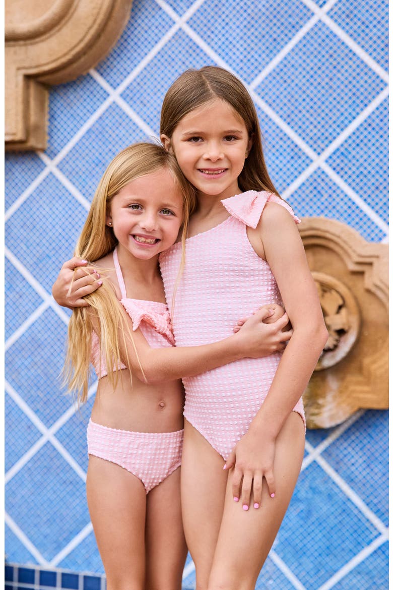 Kids' One-Shoulder One-Piece Swimsuit, Alternate, color, BALLET