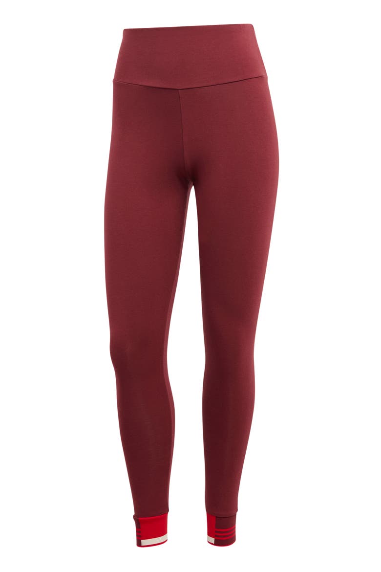 7/8 Rib Cuff Leggings, Alternate, color, SHADOW RED