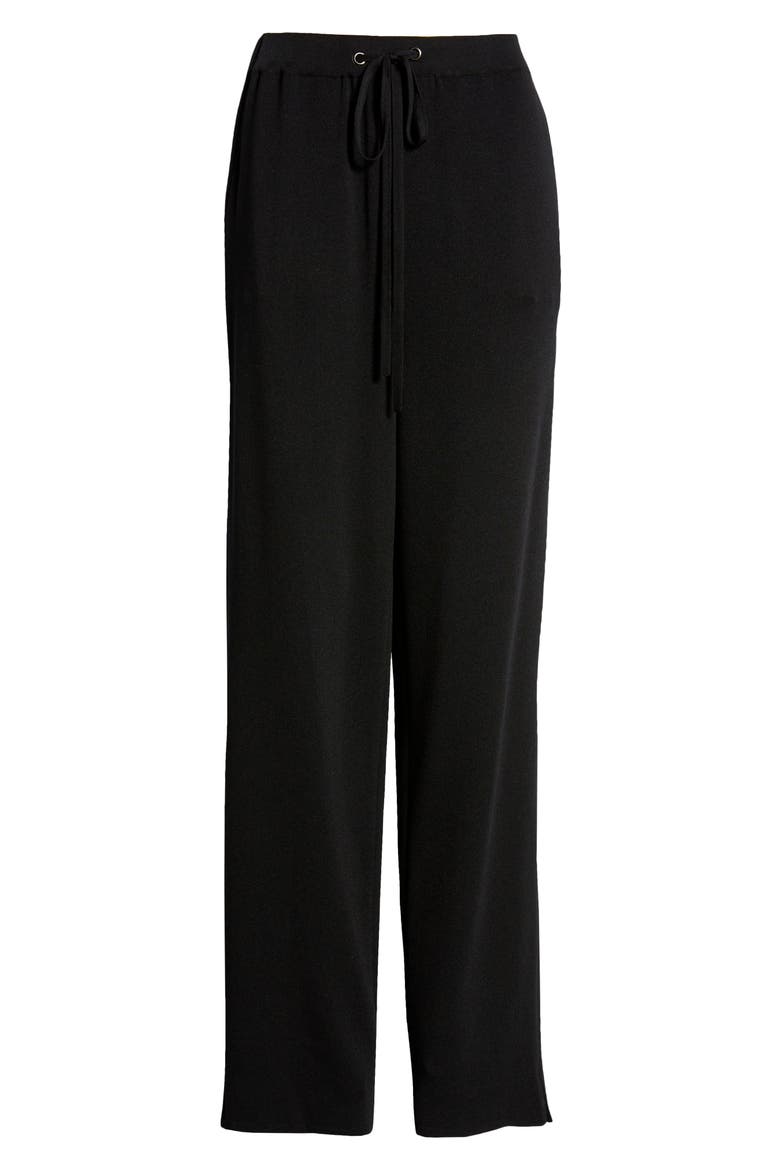Women's Knit Drawstring Pants, Alternate, color, BLACK