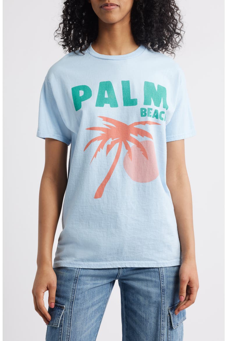 Palm Beach Cotton Graphic T-Shirt, Main, color, LIGHT BLUE