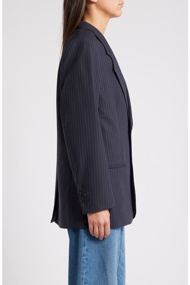 Grandfather Pinstripe Blazer, Alternate, color, NAVY MULTI