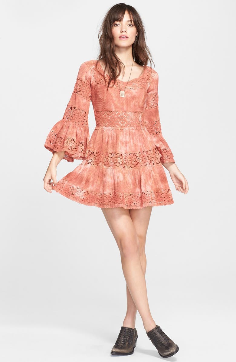 Free People 'Pippa' Gauze Fit & Flare Dress, Alternate, color, 