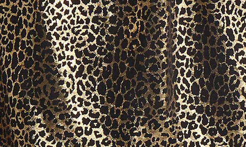 Kasper Metallic Leopard Knot Front Sleeveless Top In Brown