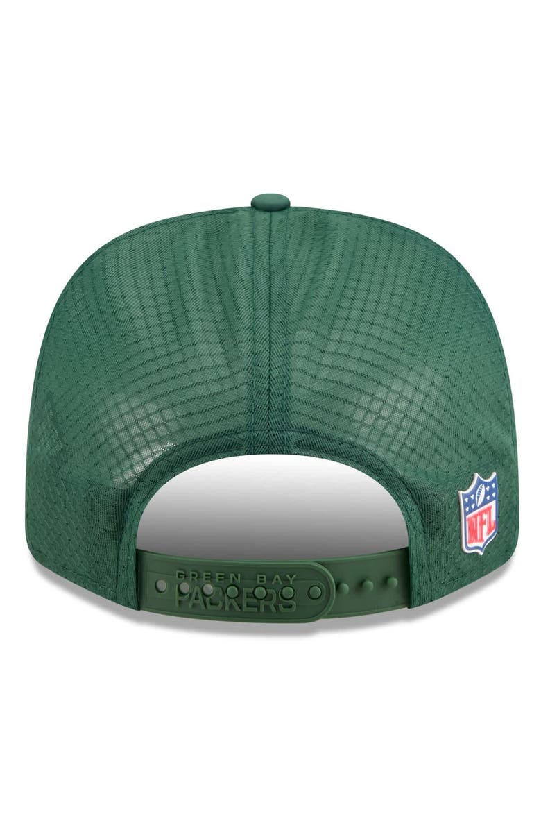New Era Men's New Era Green Green Bay Packers 2025 Sideline  9SEVENTY Trucker Adjustable Hat, Alternate, color, Green