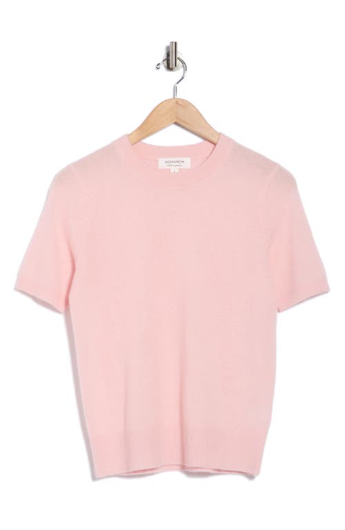 Nordstrom Short Sleeve Cashmere Sweater In Pink