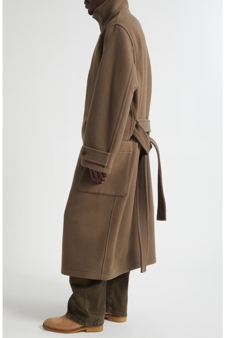 Double Face Wool Wrap Coat, Alternate, color, DARK SQUIRREL