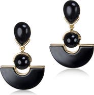 JARDIN Onyx and Gold Bobby Drop Earrings