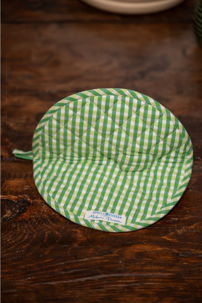 Rebecca Happy Hen Potholder, Alternate, color, Green