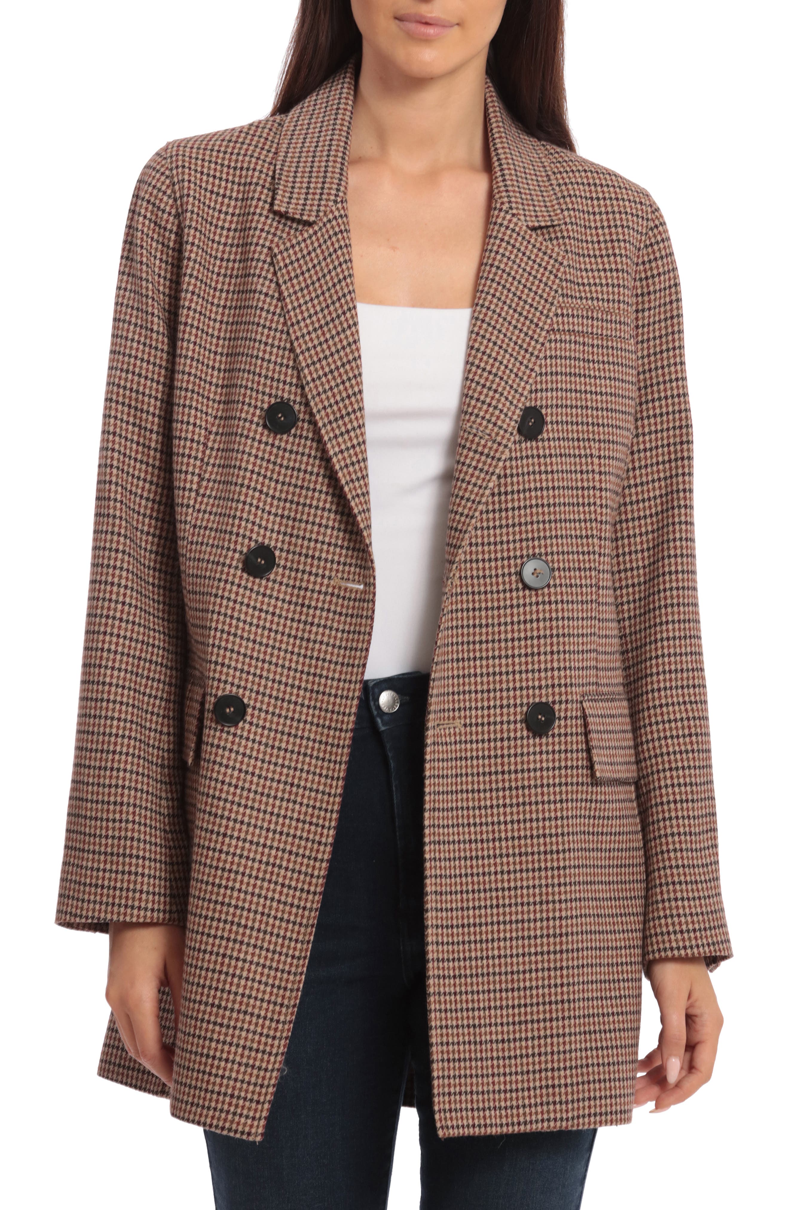 Avec Les Filles Pattern Boyfriend Blazer (Women) | Nordstromrack