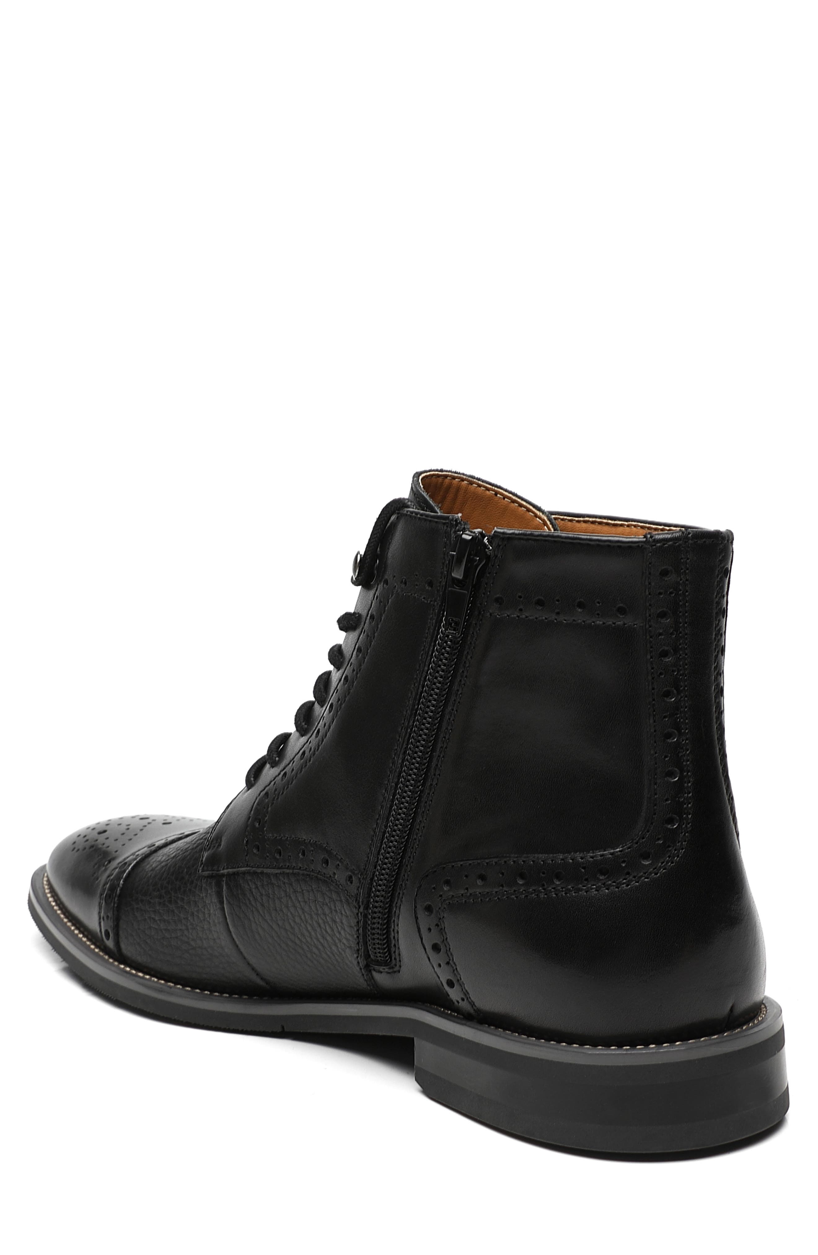 La Milano Jaxon II Cap Toe Boot, Alternate, color, Black