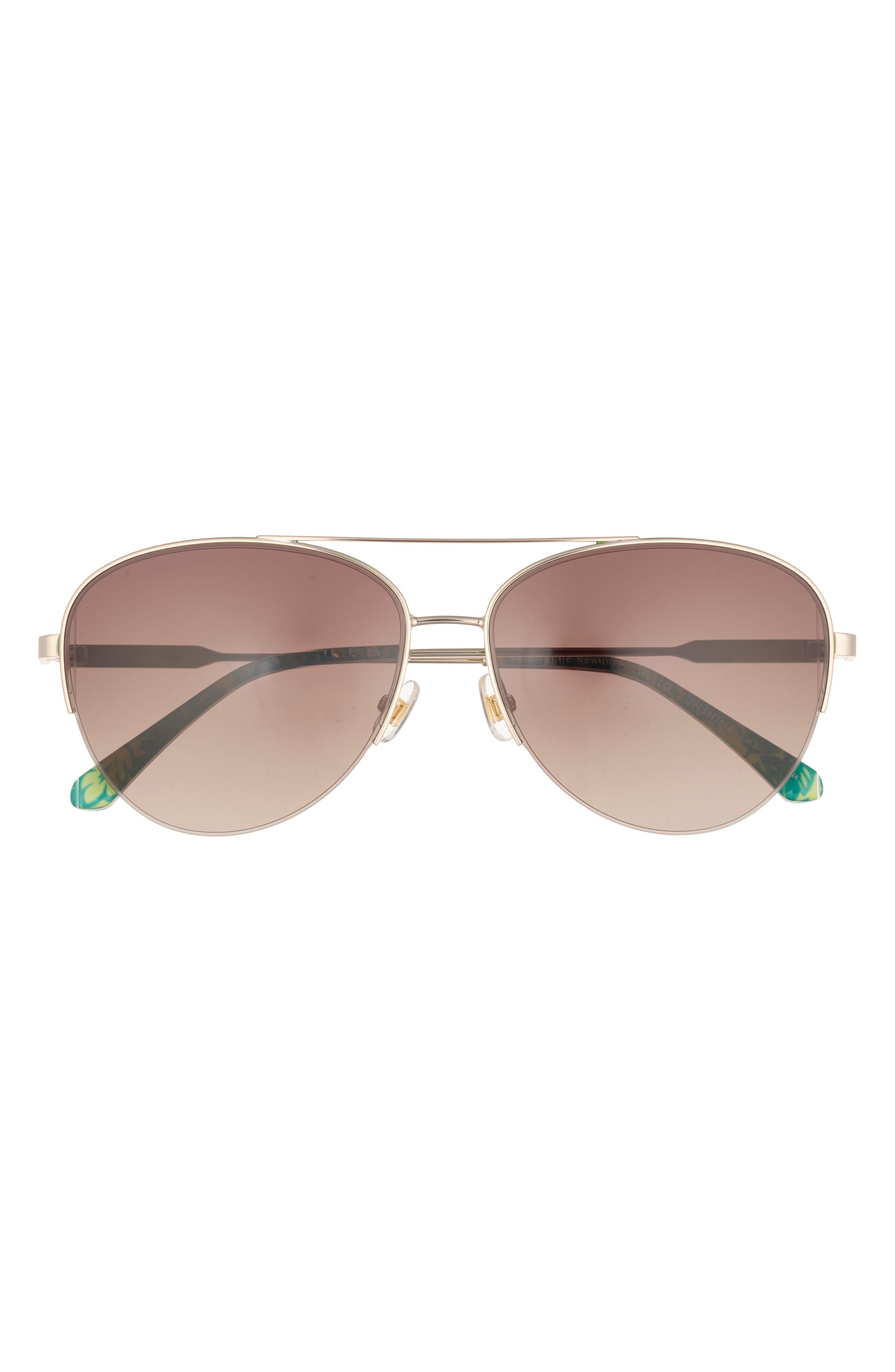 Kate Spade New York Janece 58mm Aviator Sunglasses