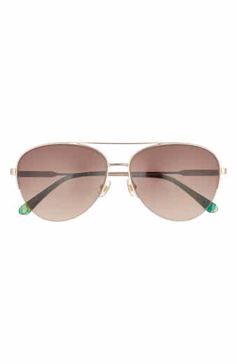 Kate Spade New York Janece 58mm Aviator Sunglasses
