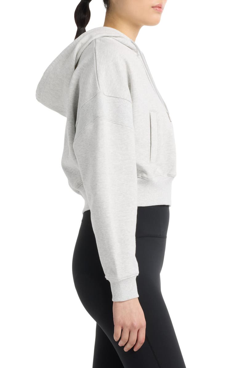 New Balance French Terry Crop Zip Hoodie, Alternate, color,