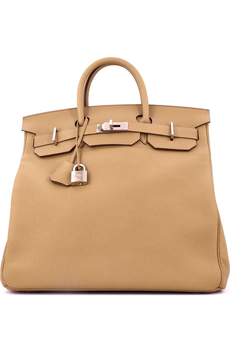 Pre-Owned Hermes HAC Birkin Bag Brown Togo with Palladium Hardware 40, Main, color,