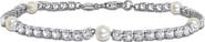 Julianna B. Pearl & Created White Sapphire Station Bracelet
