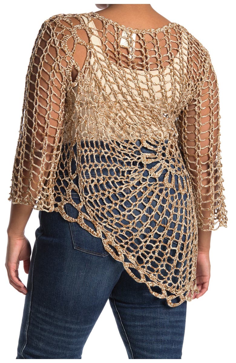 Forgotten Grace Open Weave Crochet Sweater, Alternate, color,