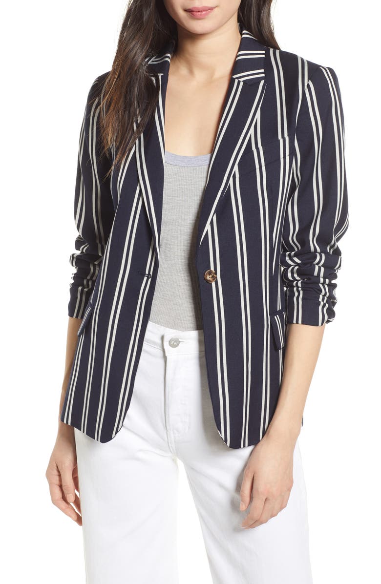 Scotch & Soda Classic Stripe Tailored Blazer, Main, color,