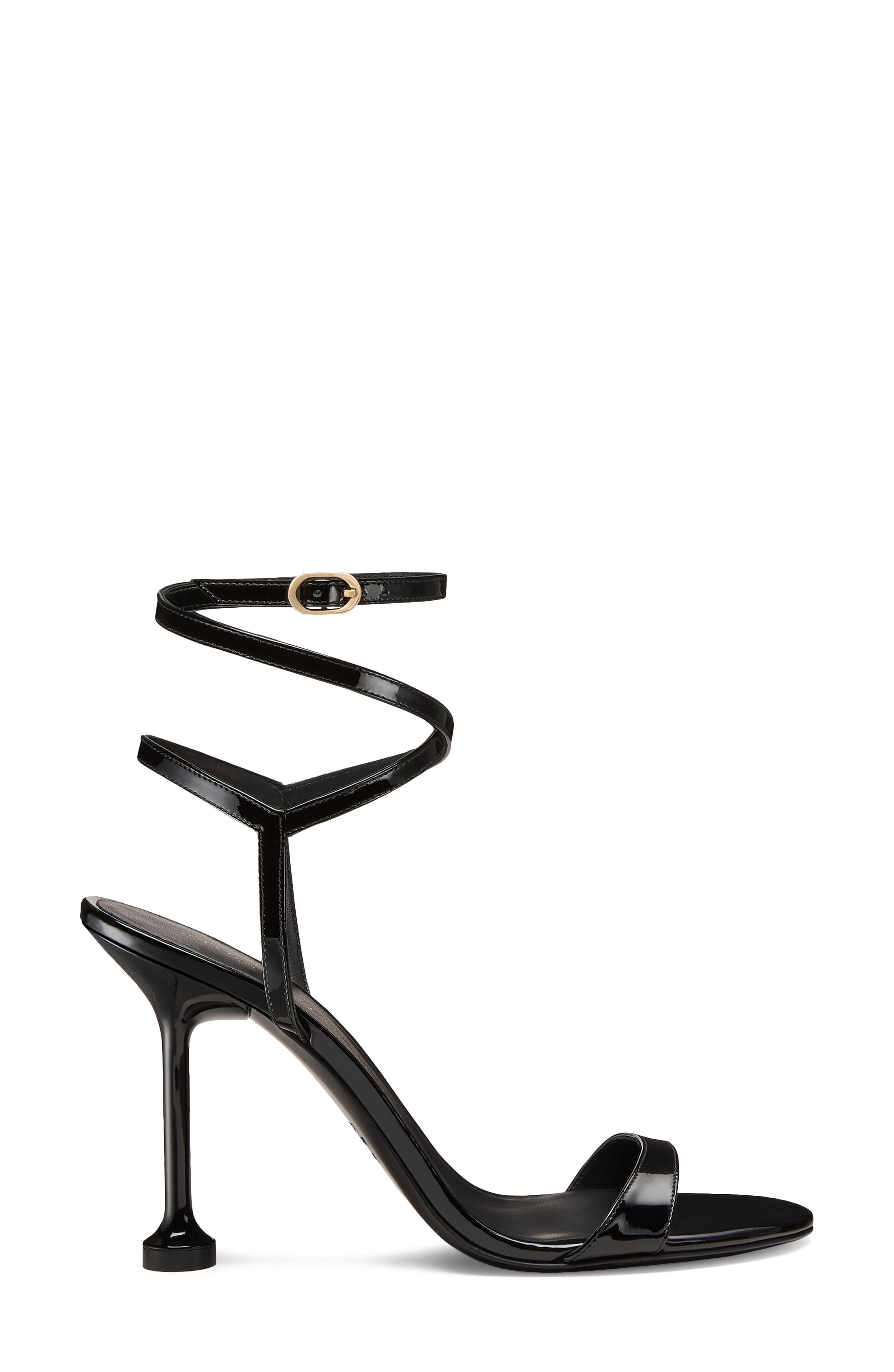 Nutini Ankle Wrap Sandal, Alternate, color, BLACK