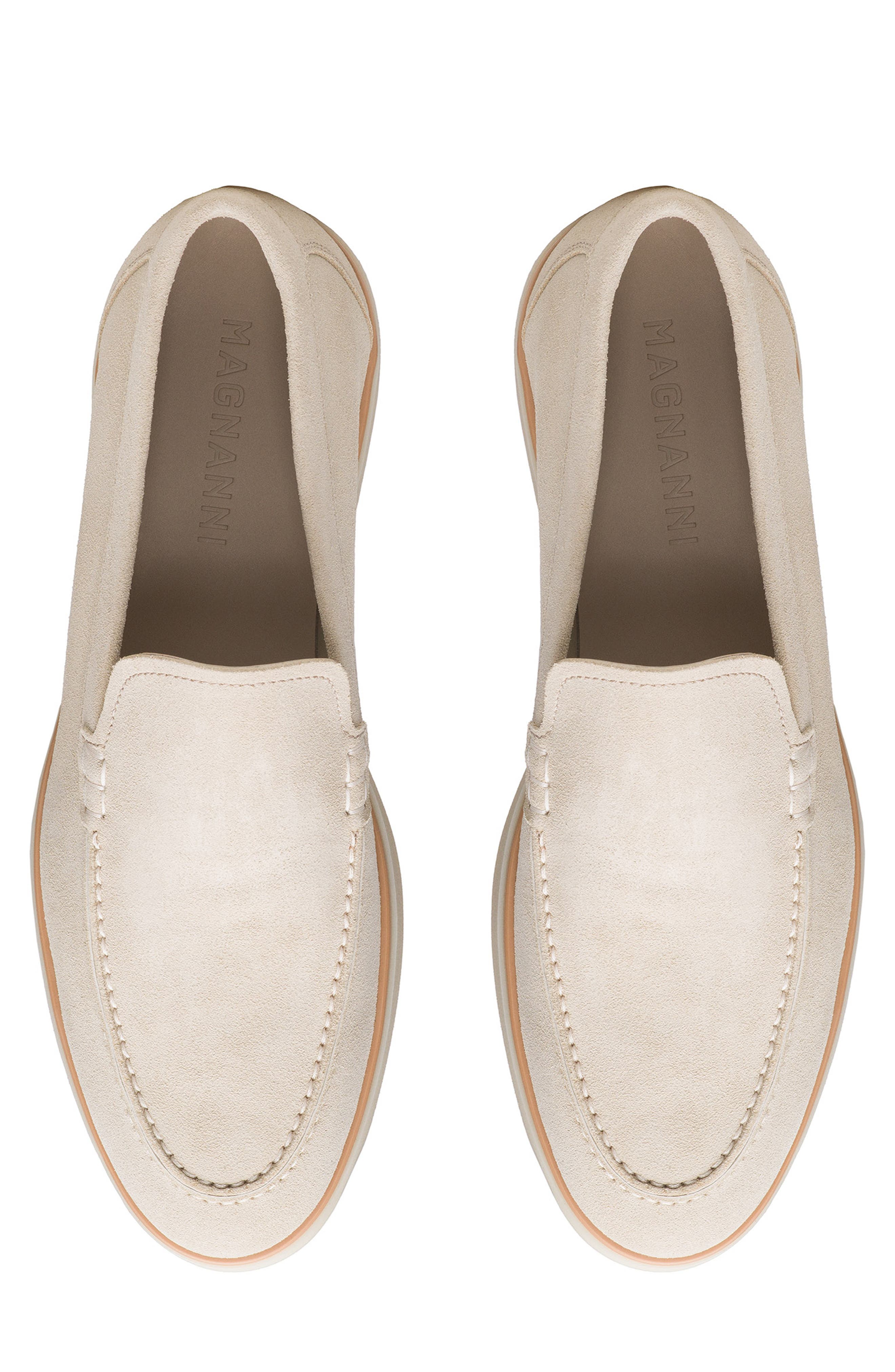 Magnanni Beignet II Apron Toe Suede Loafer, Alternate, color, 