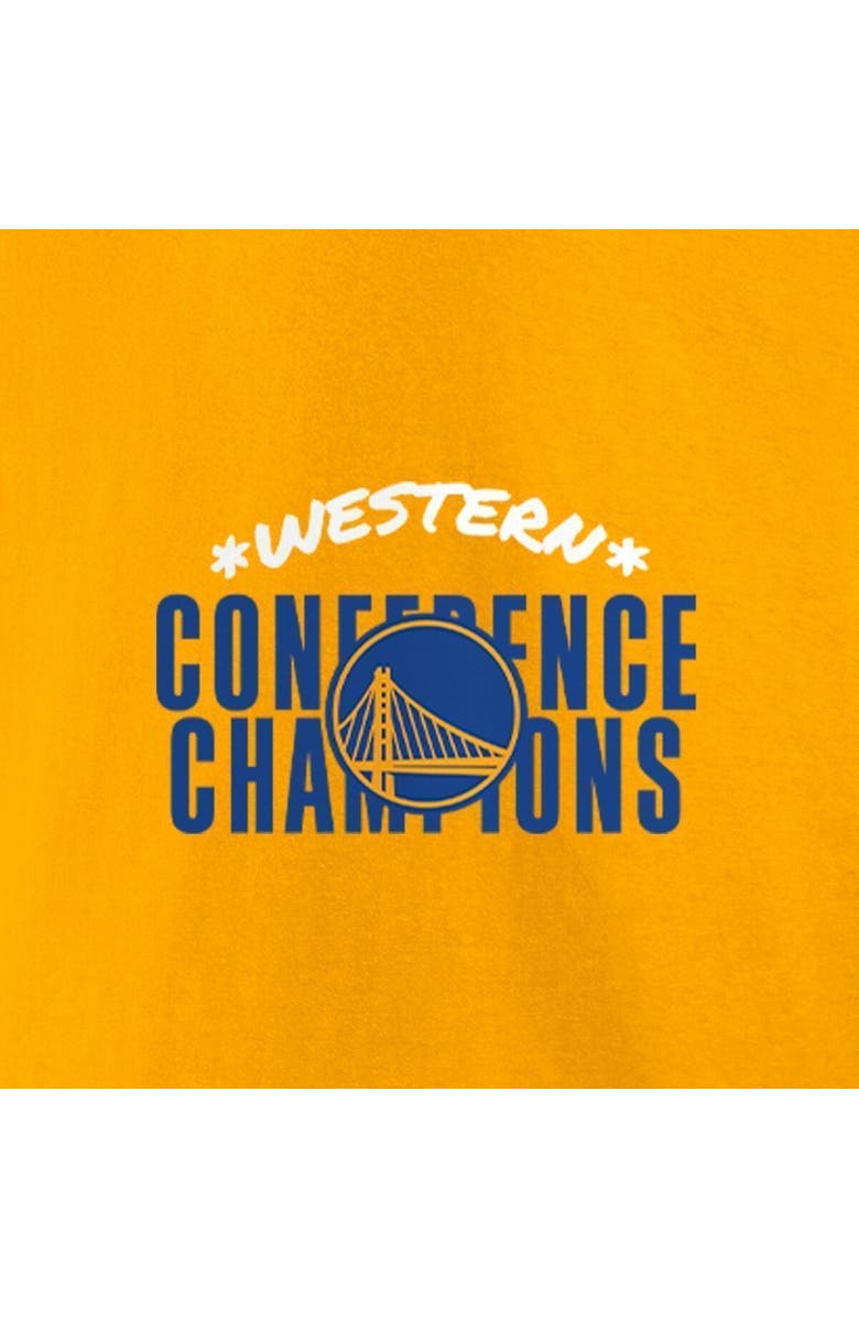 FANATICS Women's Fanatics Branded Gold Golden State Warriors 2022 Western Conference Champions Balanced Attack Roster V-Neck T-Shirt, Alternate, color, 