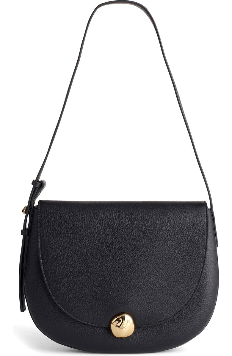 Madewell The Dakota Saddle Bag, Main, color, True Black
