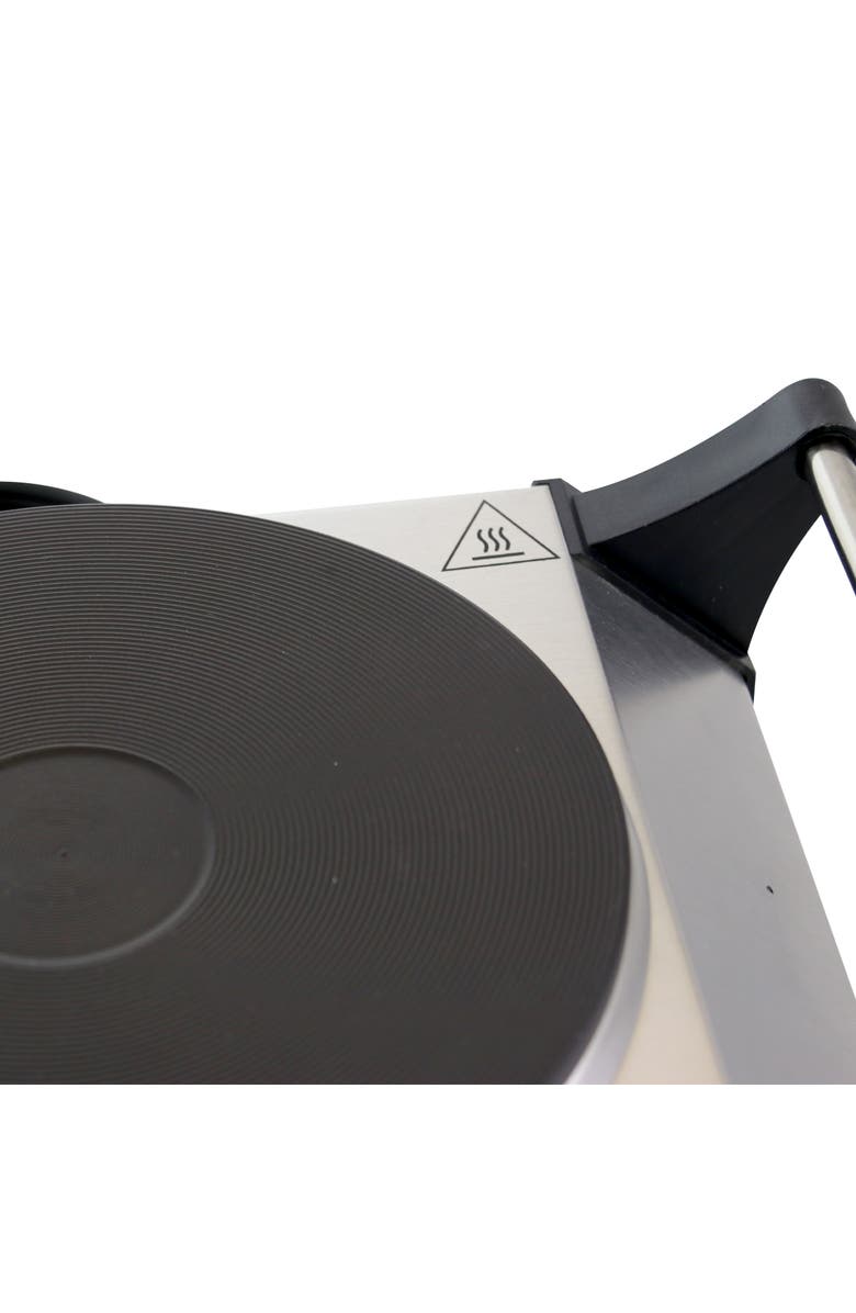 Better Chef Portable Stainless Steel Solid Element Single Electric Burner, Alternate, color, Silver