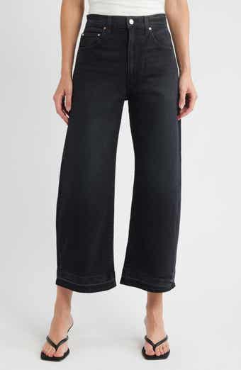 Arellia High Waist Release Hem Ankle Barrel Leg Jeans