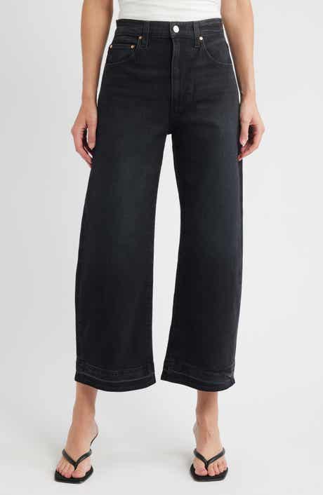 Arellia High Waist Release Hem Ankle Barrel Leg Jeans