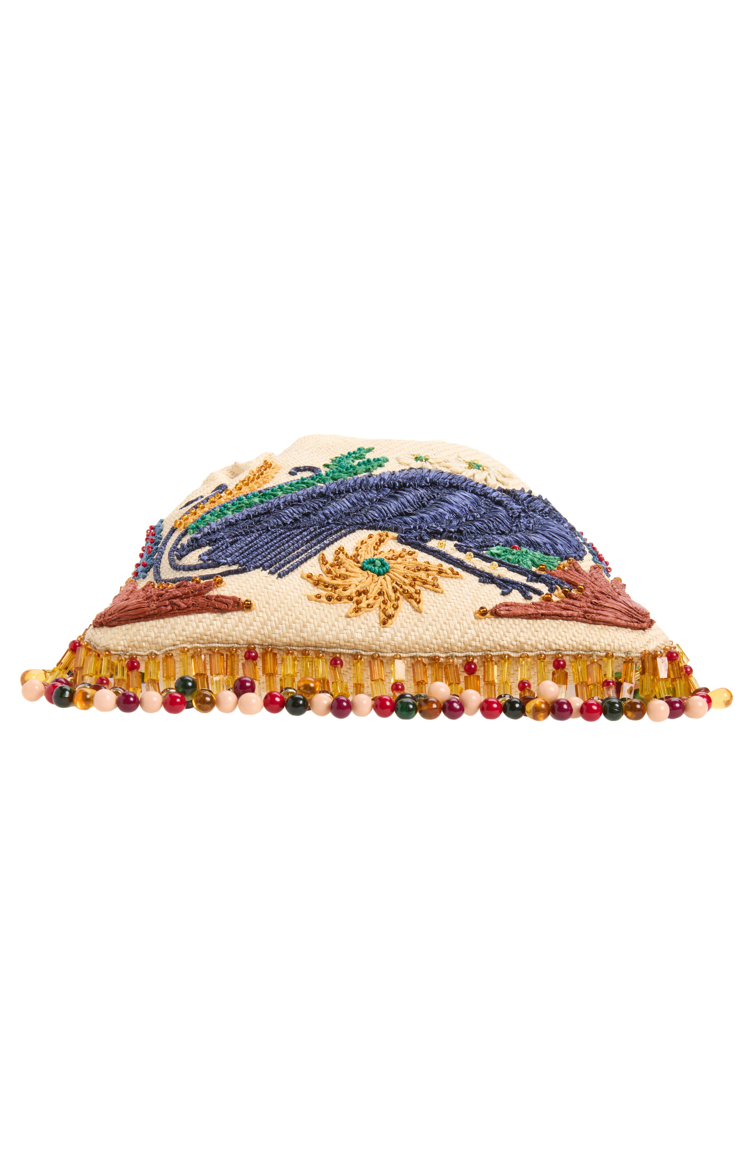 x Tabby Booth Small Embroidered Beaded Kalispera Bag, Alternate, color, BEIGE