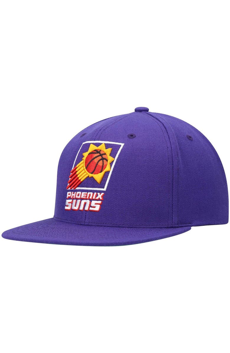 Mitchell & Ness Men's Mitchell & Ness Purple Phoenix Suns Hardwood Classics Team Ground 2.0 Snapback Hat, Main, color, Purple