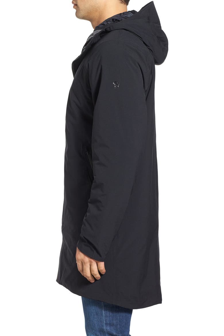 Cole Haan + Mountain Hardwear 'ZeroGrand' Waterproof & Insulated Hooded Trench Coat, Alternate, color, BLACK/ BLACK