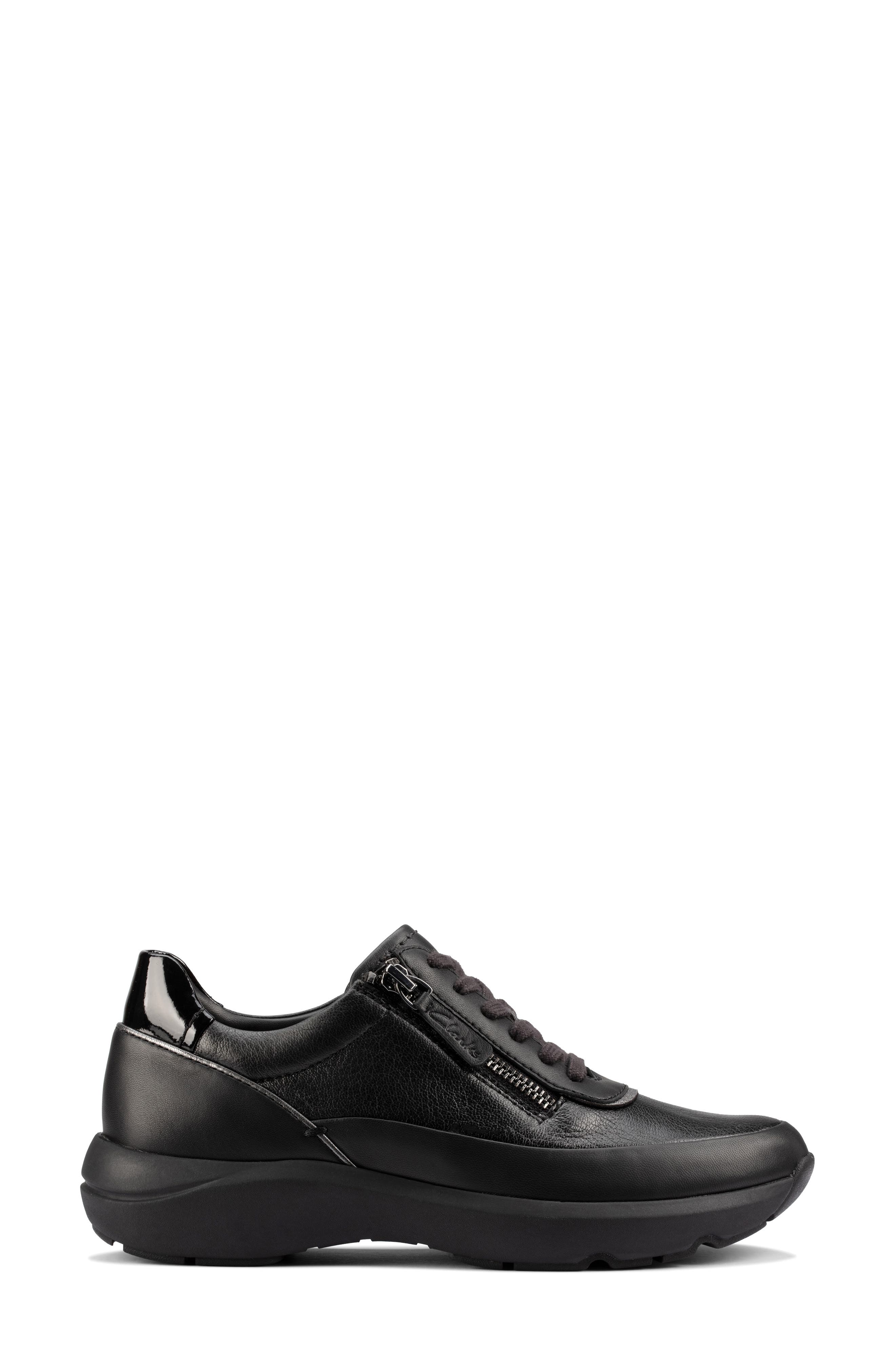 Clarks<sup>®</sup> Tivoli Zip Sneaker, Alternate, color, Black Combi