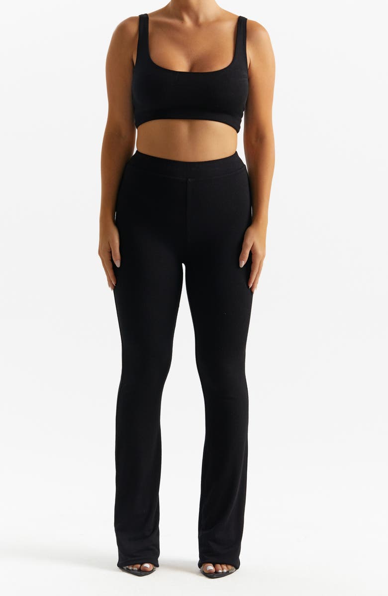 Naked Wardrobe High Waist Bootcut Pants, Alternate, color, 