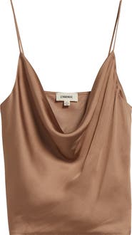 L'AGENCE Calista Cowl Neck Satin Camisole