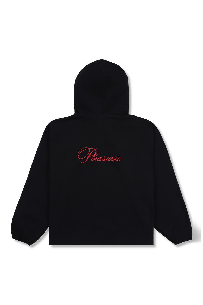Good Time Poncho Zip Graphic Hoodie, Alternate, color, BLACK