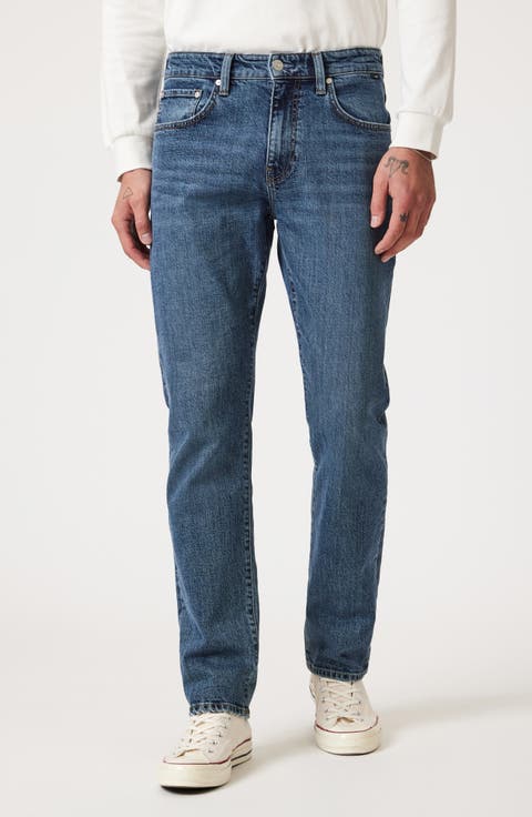 Zach Straight Leg Jeans (Dark Faded Classic Blue) (Regular, Big & Tall)