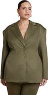ELOQUII Houndstooth Hourglass Blazer (Plus)