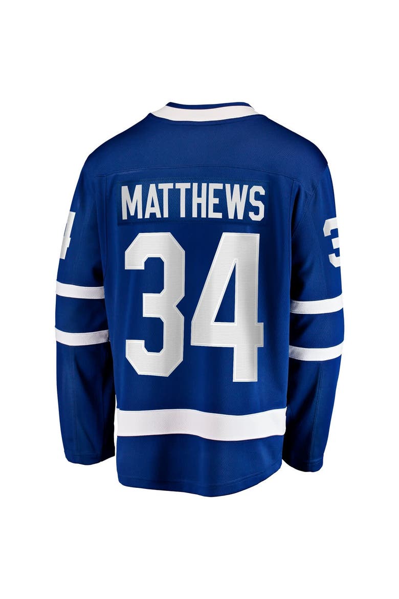 Men's Fanatics Auston Matthews Blue Toronto Maple Leafs Captain Patch Home Breakaway Player Jersey, Alternate, color, Blue