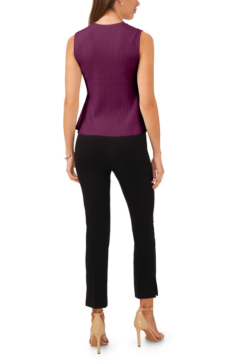 Halogen<sup>®</sup> Sleeveless Peplum Sweater, Alternate, color, Purple