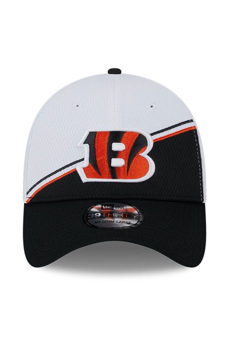 Men's New Era  White/Black Cincinnati Bengals 2023 Sideline 39THIRTY Flex Hat, Alternate, color, White