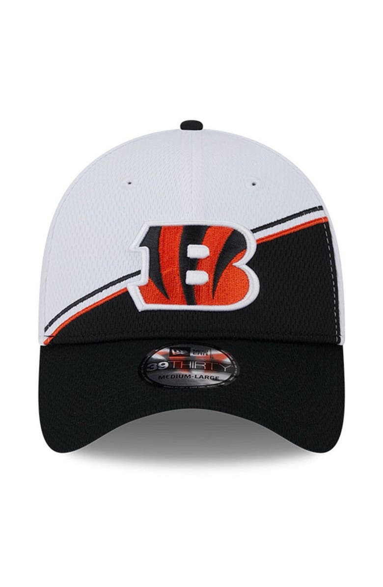 New Era Men's New Era  White/Black Cincinnati Bengals 2023 Sideline 39THIRTY Flex Hat, Alternate, color, White