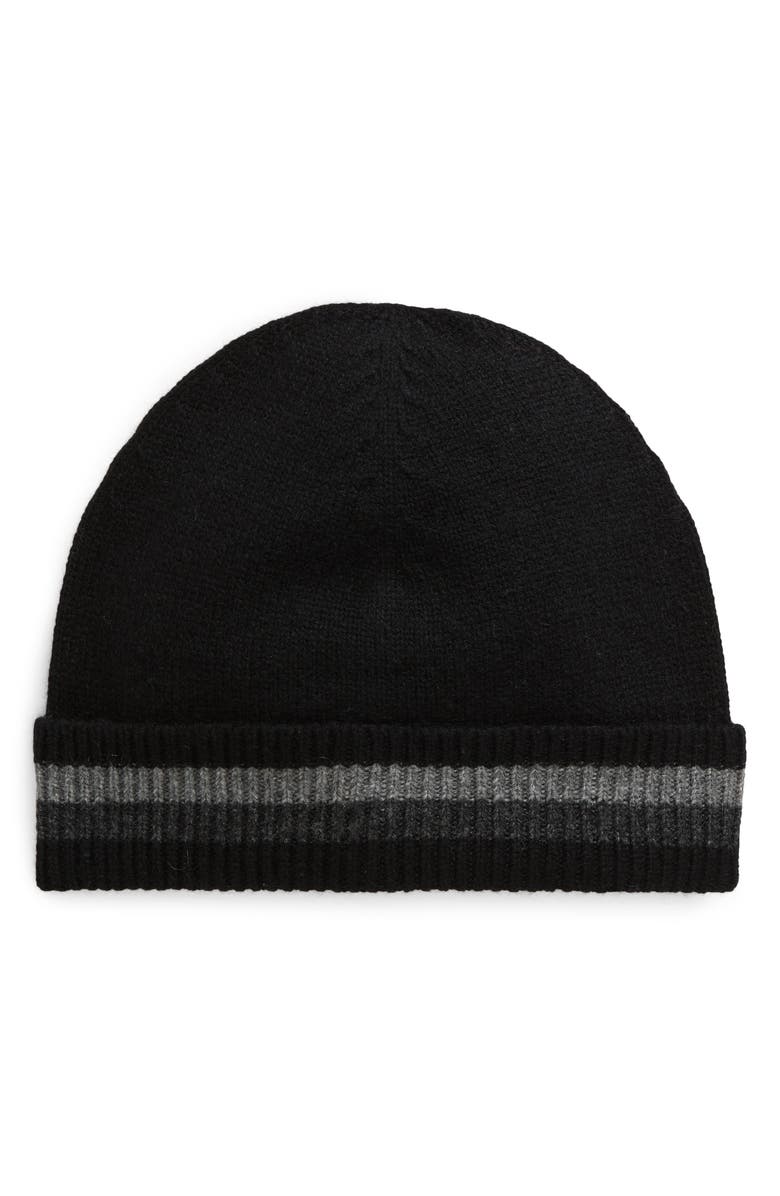 Robert Barakett Stripe Cuff Cashmere Beanie, Main, color,