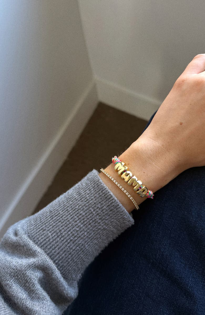 BaubleBar Made for Mama Paracord Bracelet, Alternate, color, Pink/ Gold Multi