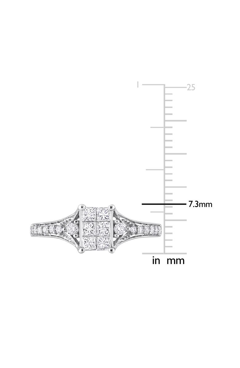 DELMAR Princess Cut Diamond Engagement Ring - 0.49ct., Alternate, color, 