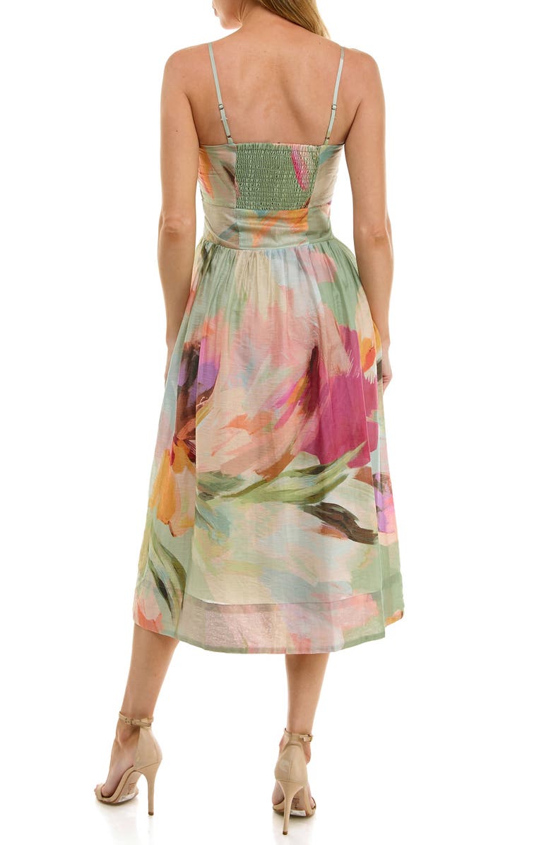 Socialite Cami Seamed Maxi Sundress, Alternate, color, Sage/ Pink